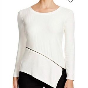 Red Haute Ivory Asymmetrical Sweater